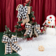 Chgcraft 3pcs 3 Stil große Bowknot Polyester Nachahmung Leinen Ornament Zubehör DIY-CA0002-61-4