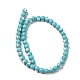 Synthetic Turquoise Enamel Beads Strands G-P507-17A-3