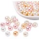 Barely Pink Mix Pearlized Glass Pearl Beads HY-PH0006-8mm-01