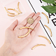 DICOSMETIC 10Pcs Noodle Tube Beads Pendant Tube Link Bead Tube Hanger Links Spacer Bead Hanger with Loop Golden Loop Bails Bead Charm for Bracelet Necklace DIY Jewelry Making STAS-DC0011-44-3