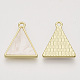 Pearlized Style Resin Pendants PALLOY-N150-08-2