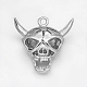 Alloy 3D Hollow Skull Pendants KK-B613-N-2