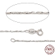 Rhodium Plated 925 Sterling Silver Chain Necklaces STER-F039-12P-1