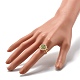 Anillo de dedo de aventurina verde natural para niña mujer X1-RJEW-TA00012-1-3