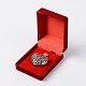 Boîtes à bijoux rectangle anneau de velours OBOX-F002-32-3