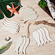 GORGECRAFT 20PCS Fish Wood Cut Out Pendants Wooden Christmas Tags Hanging Slices Ornaments Sets with Hole Ropes for Crafts Wedding Christmas Birthday Themed Party Arts Decoration Painting Arts WOOD-WH0124-26C-4