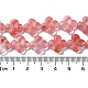 Cuentas de cristal de cuarzo cereza hebras G-M418-D05-01-5