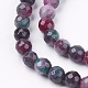 Chapelets de perles en jade naturelle à deux tons G-R166-6mm-M3-3