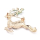 Golden Plated Alloy Brooches JEWB-L011-005G-2