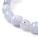 Natural Blue Lace Agate Beaded Stretch Bracelet BJEW-JB06988-02-4