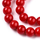 Chapelets de perles en verre opaque de couleur unie GLAA-T032-P8mm-04-2