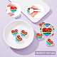 CHGCRAFT 8Pcs Pride Rainbow Theme Food Grade Eco-Friendly Silicone Beads SIL-CA0001-34-5