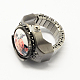 Relojes de cuarzo anillo elástico de hierro RJEW-R119-05-3