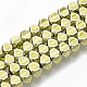 Chapelets de perles en hématite synthétique électrolytique sans magnétiques G-S365-021-2