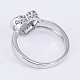Brass Micro Pave Cubic Zirconia Finger Rings RJEW-E145-22P-3