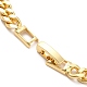 Cubic Zirconia Double Kylin Link Bracelet wth Brass Curb Chains for Men Women KK-H434-08G-5