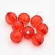 Faceted Round Transparent Acrylic Beads TACR-P053-30mm-25H-1