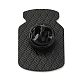 液体猫エナメルピン  バックパックの服用の黒の合金バッジ  ボトル  28x19.5x1.4mm JEWB-G028-02A-3