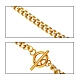 Conjuntos de brazalete de cadena de latón y collar de cadena de acera SJEW-SZ0001-011B-3