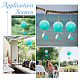 SUPERFINDINGS 1Pc Teal Glass Hanging Shell Ornaments Glass Pendant Decoration Ocean Themed Hanging Ornaments with Hemp Rope for Wedding Party Holiday Decor DIY Craft HJEW-WH0181-01A-6