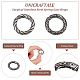 Unicraftale 2Pcs 2 Styles Tibetan Style 316 Surgical Stainless Steel Spring Gate Rings STAS-UN0049-10-5