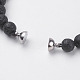 Natural Lava Rock Beads Bracelets BJEW-E326-16C-3