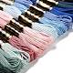 12 Skeins 12 Colors 6-Ply Polyester Embroidery Floss OCOR-M009-01B-17-2