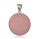 Flat Round with Fire Pattern 316 Stainless Steel Pendants STAS-J019-57C-2