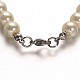 Perle de verre teinté en acier inoxydable et bracelets de perles SJEW-M039-01B-5