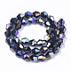 Chapelets de perles en verre électroplaqué EGLA-Q118-8mm-B19-2