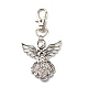 Angel & Fairy Schlüsselanhänger aus Legierung im tibetischen Stil HJEW-JM00560-01-1