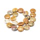 Agate folle ronde plat chapelets de perles G-M206-16-2