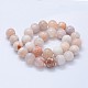 Chapelets de perles en agate naturelle de fleurs de cerisier G-I206-01-14mm-2