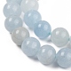 Chapelets de perles de jade blanche naturelle G-B007-D03-2