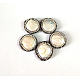 Abalorios de concha perla redondas planas BSHE-L002-08-2