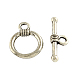 Tibetan Style Alloy Ring Toggle Clasps TIBEP-357-AS-LF-1