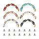 Fashewelry 12 pièces 6 couleurs acrylique et ccb chaîne gourmette en plastique chaîne de cas de téléphone HJEW-FW0001-01-2