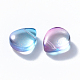 Transparent Spray Painted Glass Beads GLAA-T016-29H-2