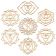 Chgcraft 7 chakra tema decoraciones colgantes de madera sin terminar AJEW-CA0003-51-1