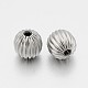 Round 304 Stainless Steel Corrugated Beads STAS-N062-03-8mm-1