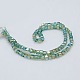Faceted Cube Half Golden Plated Crystal Glass Beads Strands EGLA-F013-B04-3
