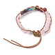 Bracelets de perles de cordon de quartz rose naturel BJEW-E351-02D-2
