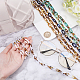SUPERFINDINGS 6 Strands 6 Colors Handmade Acrylic Chains 1m Acrylic Link Chains Leopard Print Design Quick Link Connectors for Necklace Bracelet Eyeglass Lanyard Making AJEW-FH0002-03-2