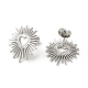 304 Stainless Steel Hollow Out Heart Stud Earrings for Women EJEW-E271-02P-2