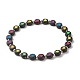 Bracelet extensible rond plat avec perles coeur pour femme BJEW-JB07552-04-1