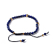 Натуральный лазурит (окрашенный) плетеные браслеты из бисера BJEW-JB04215-02-3