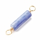 Natural Blue Aventurine Connector Charms PALLOY-JF01454-01-4