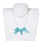 Dyed Synthetic Howlite Pendant Necklaces NJEW-JN02345-6