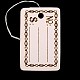 レクタングルアクセサリー台紙値札タグ  綿の糸と  ゴールドカラー  24x15x0.2mm  穴：2mm  500個/袋 CDIS-N001-12-1