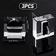 FINGERINSPIRE 3Pcs Clear Acrylic Ring Display Stand with Black Velvet 4x4x1.9cm Square Transparent Ring Display Holder Ring Storage for Store Showcase and Home Jewelry Organize RDIS-FG0001-20-2